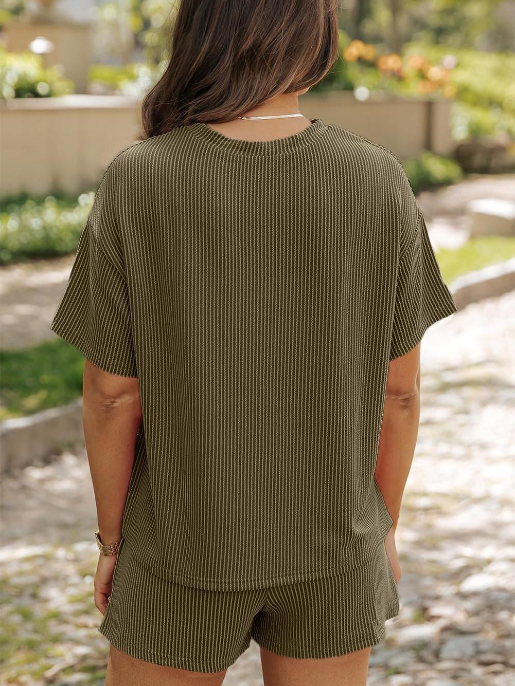 Ribbed Knit Lounge Set – 2-Piece Comfy Fit