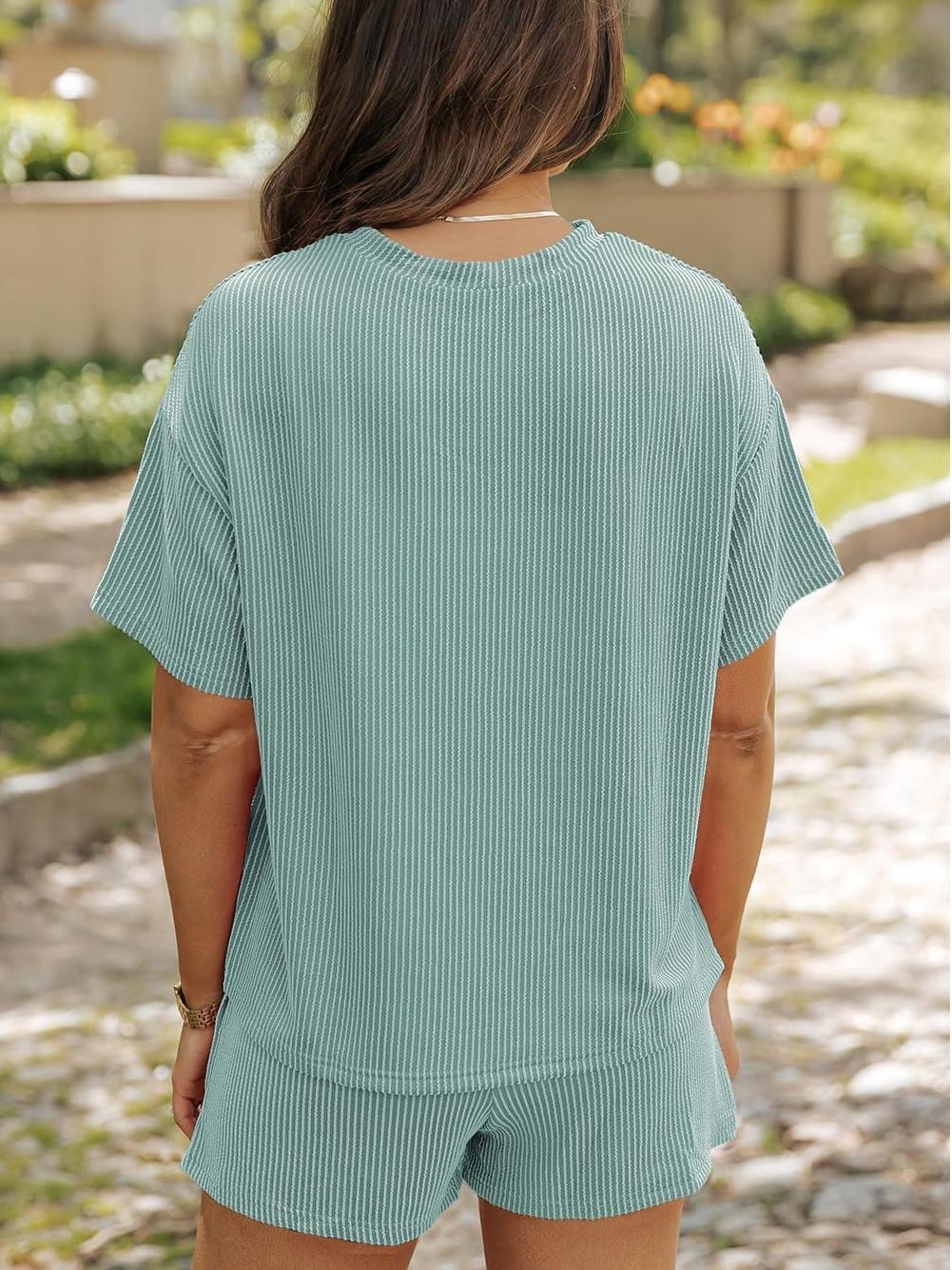 Ribbed Knit Lounge Set – 2-Piece Comfy Fit