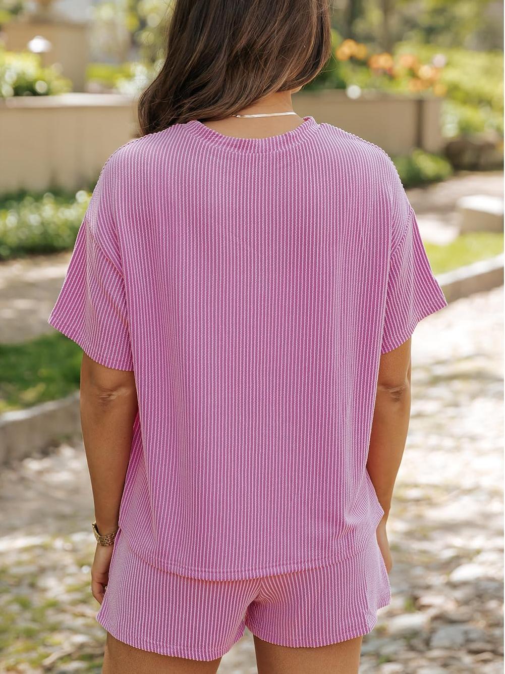 Ribbed Knit Lounge Set – 2-Piece Comfy Fit