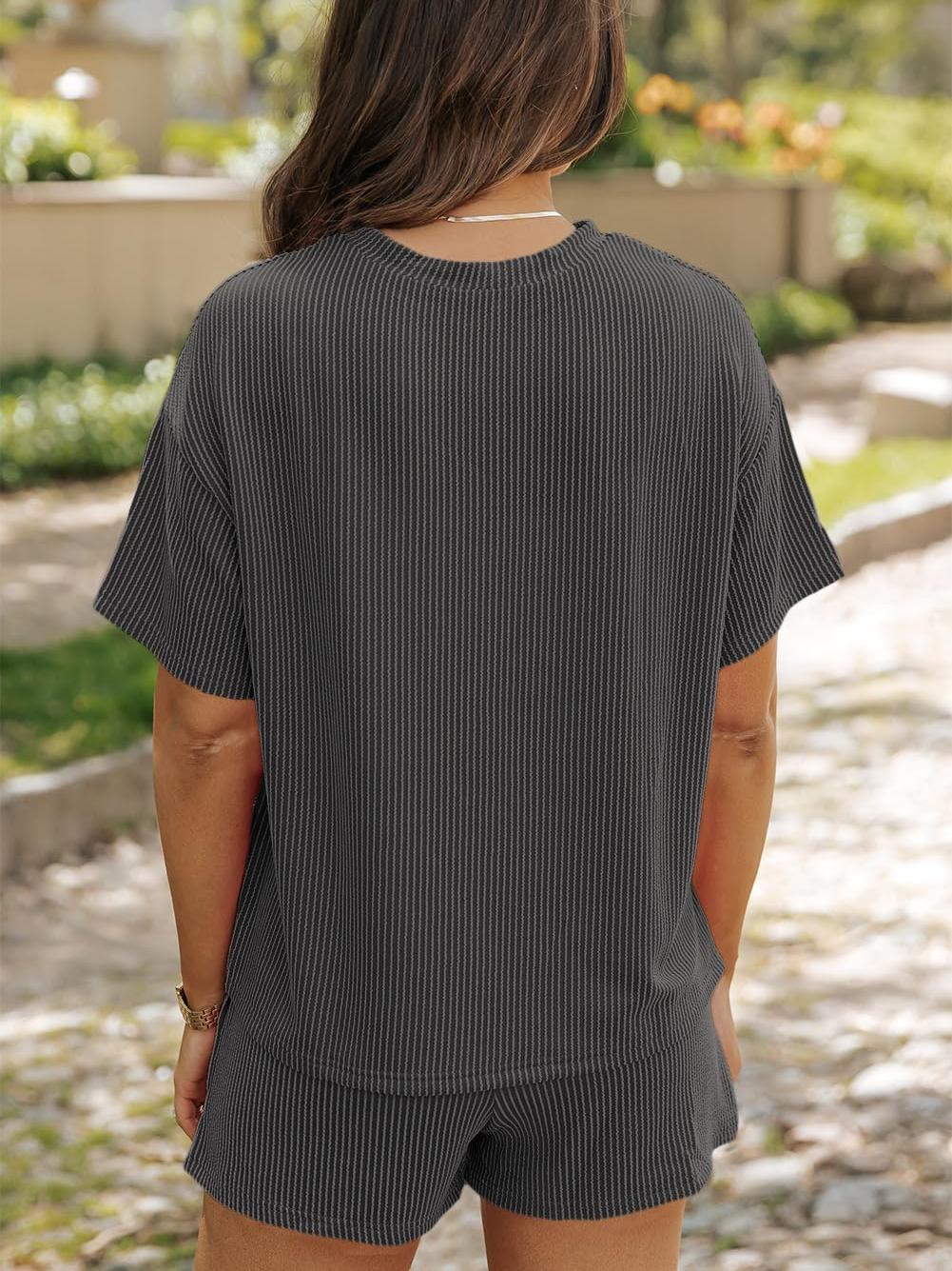 Ribbed Knit Lounge Set – 2-Piece Comfy Fit