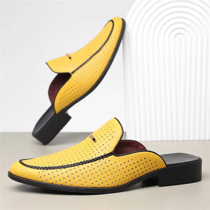 Capri Genuine Leather Slides