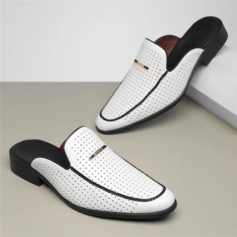 Capri Genuine Leather Slides