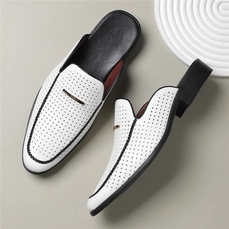 Capri Genuine Leather Slides