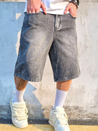Street Fade Baggy Denim Shorts