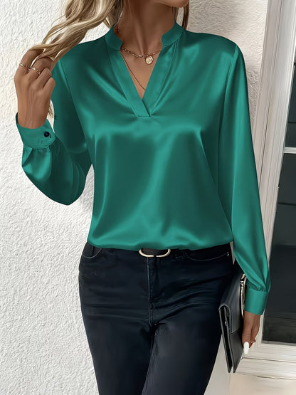 Ronika - Long Sleeve V-Neck Blouse