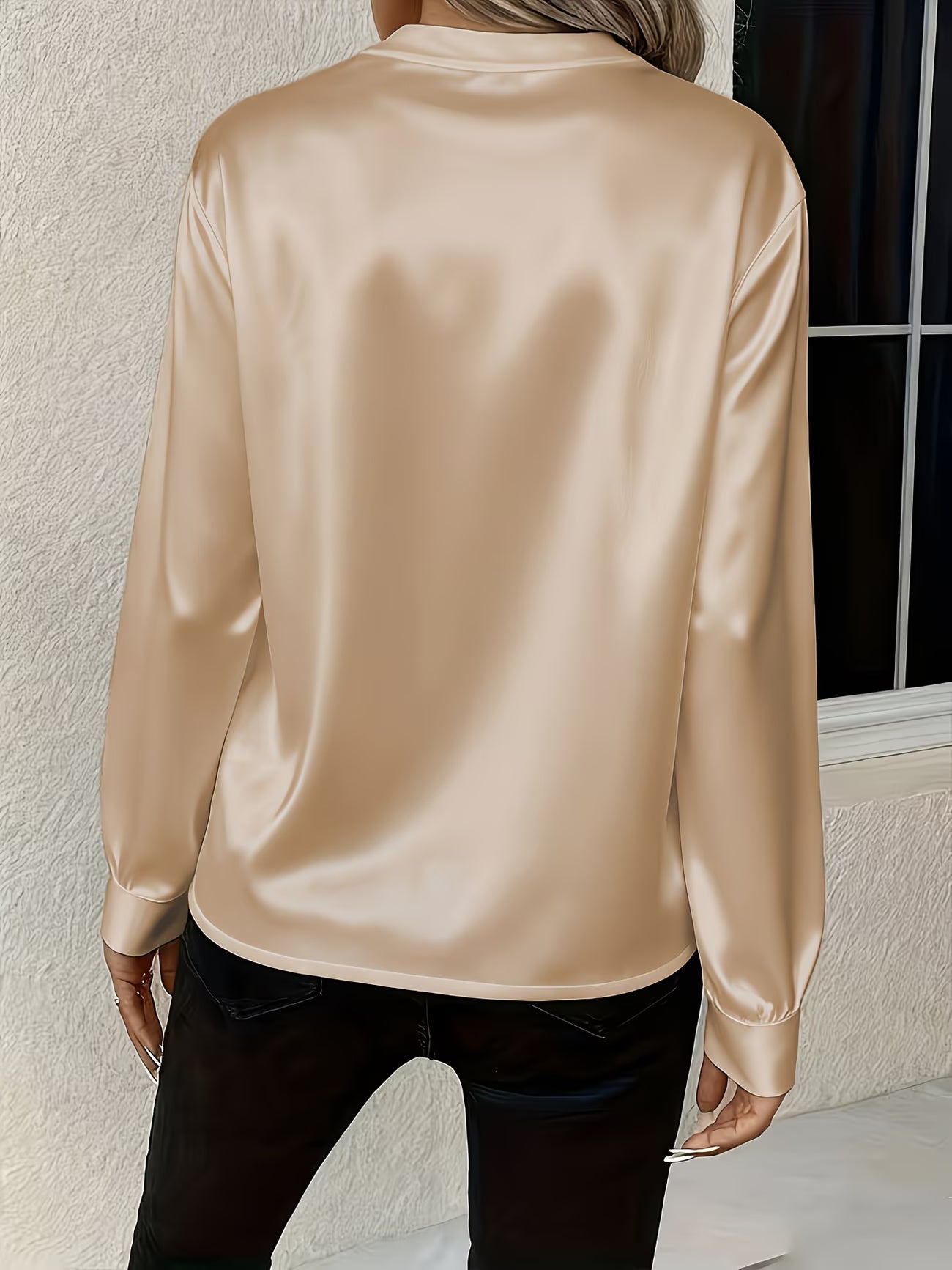 Ronika - Long Sleeve V-Neck Blouse
