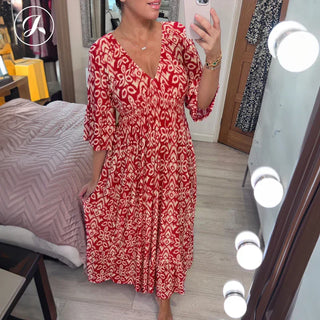 Bohemian V-neck Long Dress