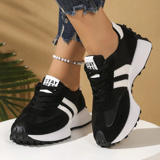 Retro Platform Sneakers – Chunky Suede Comfort Shoes