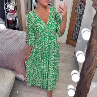 Bohemian V-neck Long Dress
