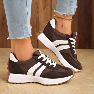 Retro Platform Sneakers – Chunky Suede Comfort Shoes