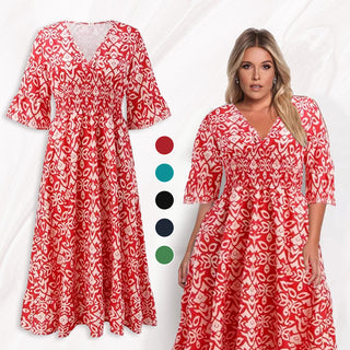 Bohemian V-neck Long Dress