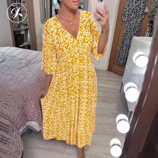 Bohemian V-neck Long Dress