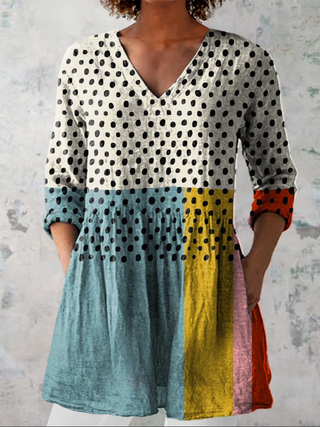 Nola | Long Blouse with Expressive Pattern