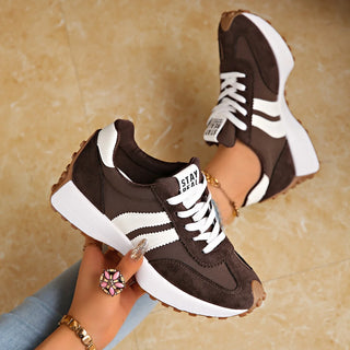 Retro Platform Sneakers – Chunky Suede Comfort Shoes