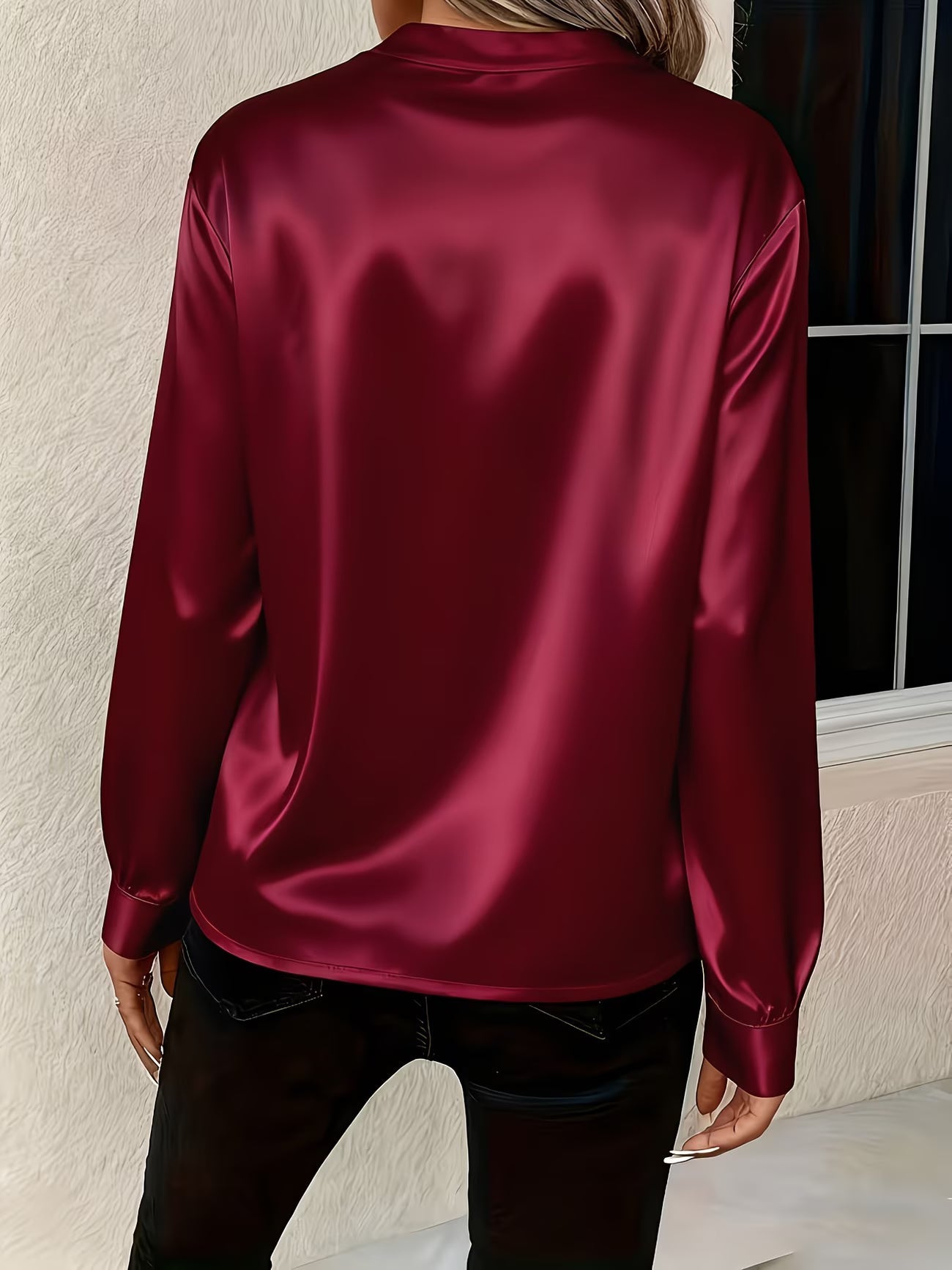 Ronika - Long Sleeve V-Neck Blouse