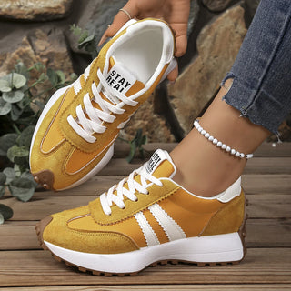 Retro Platform Sneakers – Chunky Suede Comfort Shoes