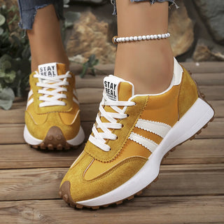 Retro Platform Sneakers – Chunky Suede Comfort Shoes