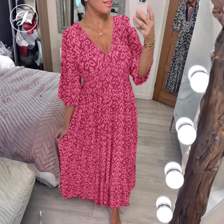 Bohemian V-neck Long Dress