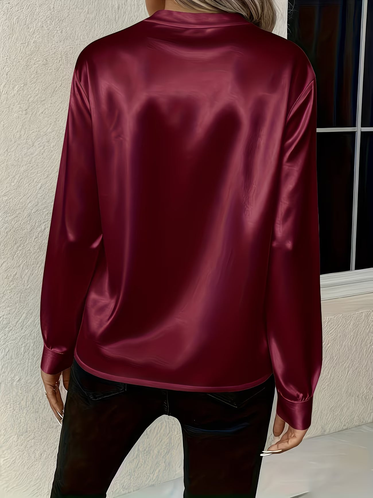 Ronika - Long Sleeve V-Neck Blouse