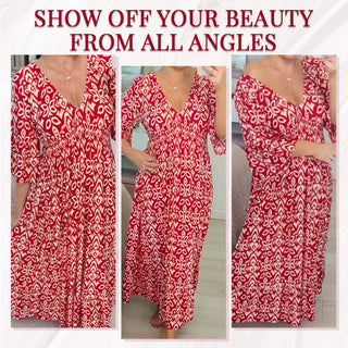Bohemian V-neck Long Dress