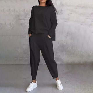 Long Sleeve Round Neck & Pants 2-Piece Set