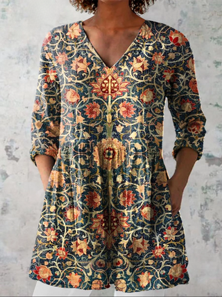 Liora | Long Blouse with Expressive Pattern