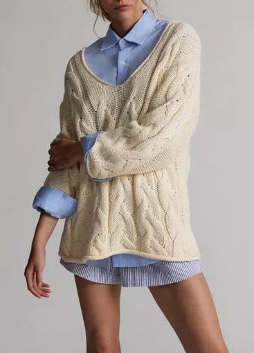 Oversized Cable Knit Sweater