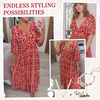 Bohemian V-neck Long Dress