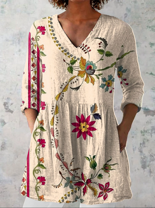 Aria | Long Blouse with Expressive Pattern