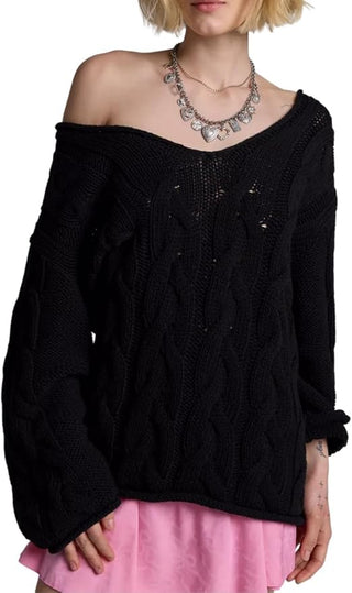 Oversized Cable Knit Sweater