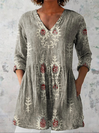 Blair | Long Blouse with Expressive Pattern