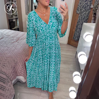 Bohemian V-neck Long Dress