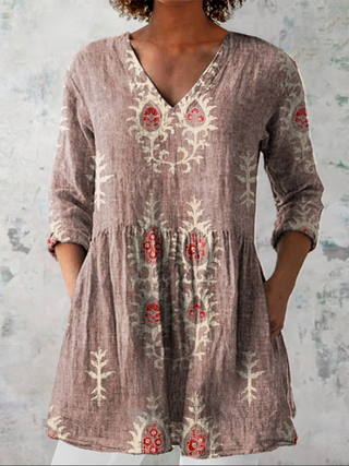 Blair | Long Blouse with Expressive Pattern