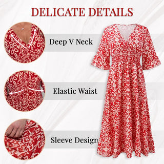 Bohemian V-neck Long Dress