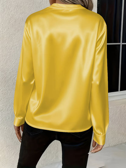 Ronika - Long Sleeve V-Neck Blouse