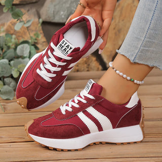 Retro Platform Sneakers – Chunky Suede Comfort Shoes