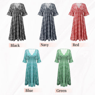 Bohemian V-neck Long Dress
