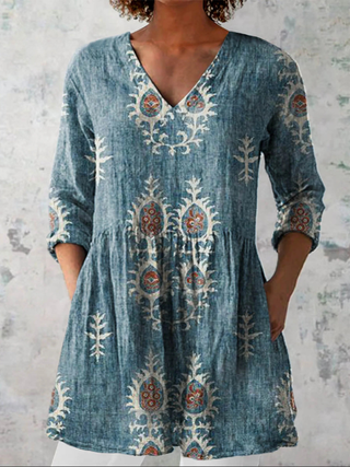 Blair | Long Blouse with Expressive Pattern