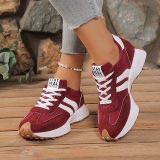Retro Platform Sneakers – Chunky Suede Comfort Shoes