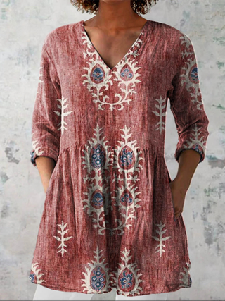 Blair | Long Blouse with Expressive Pattern