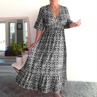 Bohemian V-neck Long Dress
