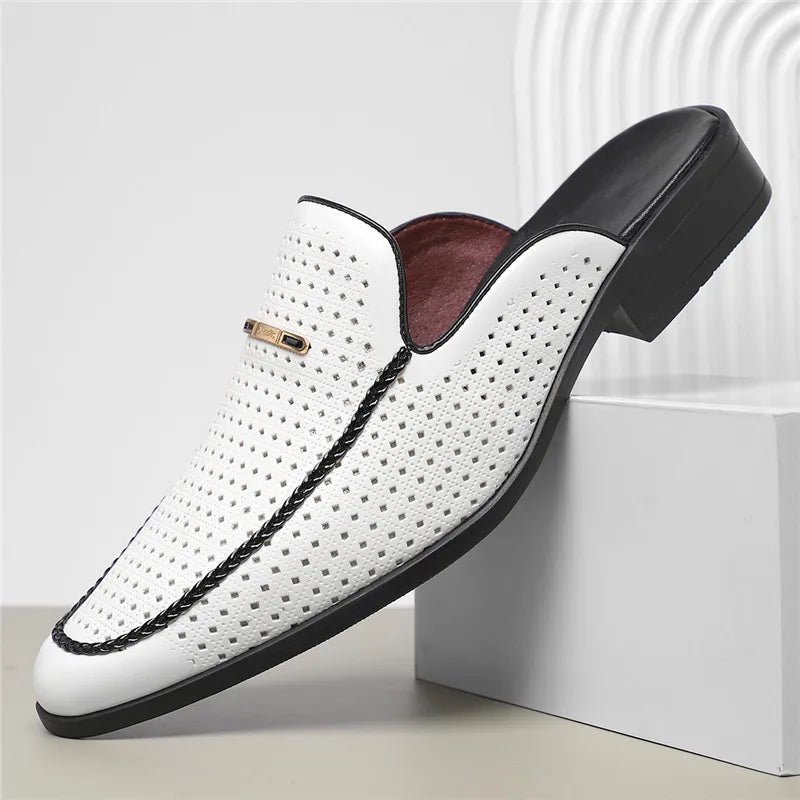 Capri Genuine Leather Slides