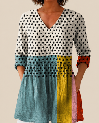 Nola | Long Blouse with Expressive Pattern