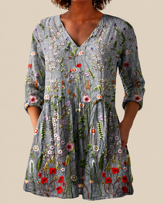 Sloane | Long Blouse with Expressive Pattern