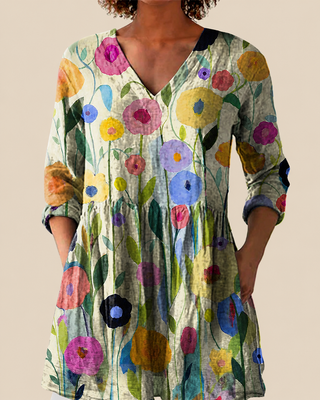 Remi | Long Blouse with Expressive Pattern