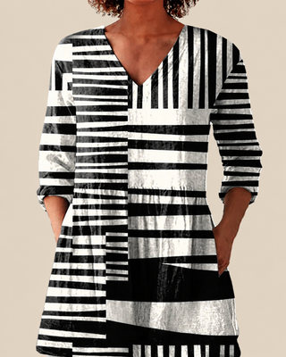 Quinn | Long Blouse with Expressive Pattern