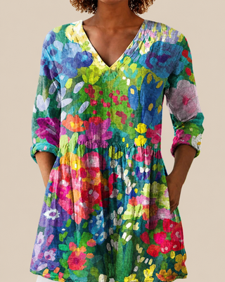 Eden | Long Blouse with Expressive Pattern