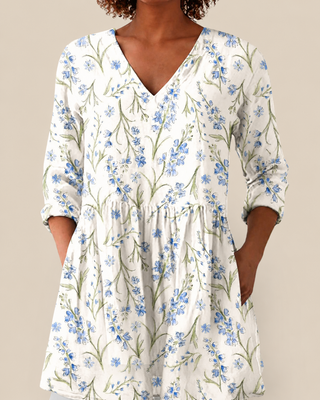 Brielle | Long Blouse with Expressive Pattern