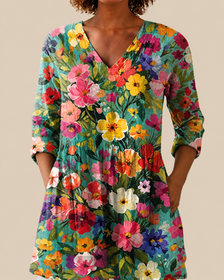 Keira | Long Blouse with Striking Pattern