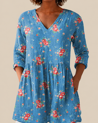 Ayla | Long Blouse with Expressive Pattern